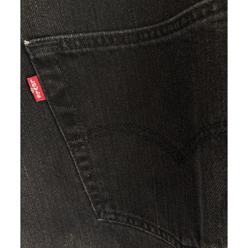 Levis 501XX Mens Jeans 46 Button Fly Black Denim Straight Leg Classic Fit Hemmed - Picture 5 of 10